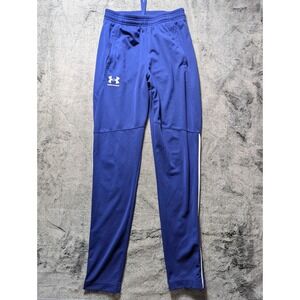 Under Armour Knit Warm Up Pants Men's Size Small Blue Fitted